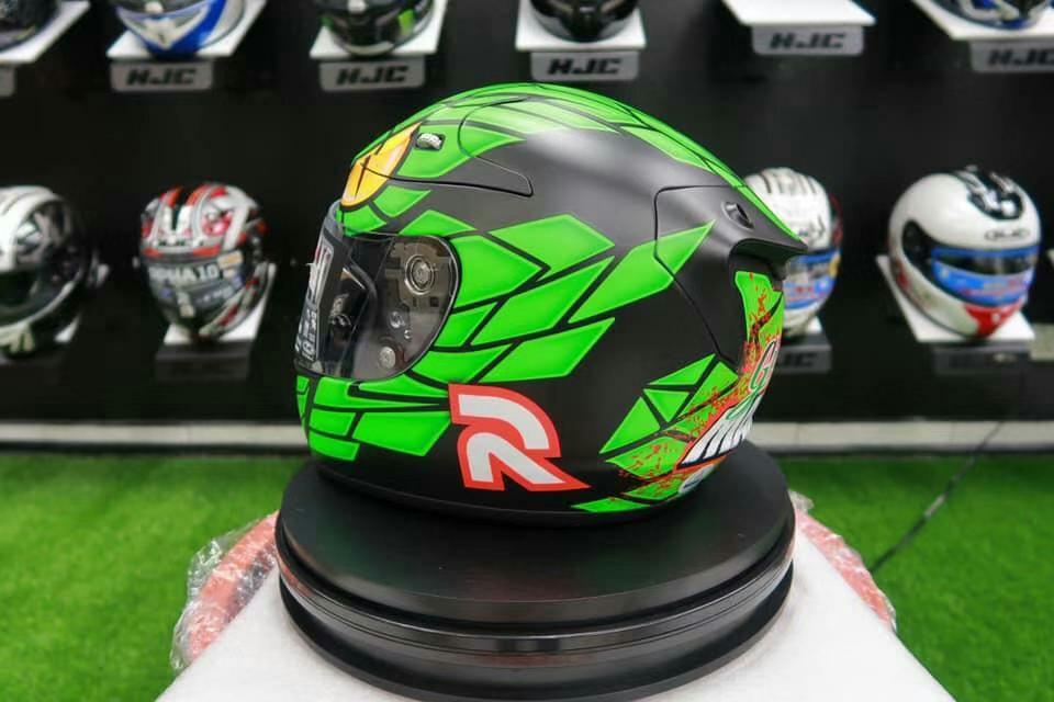 HJC RPHA 10 PLUS GREEN MAMBA HELMET NEW Motorbikes on Carousell
