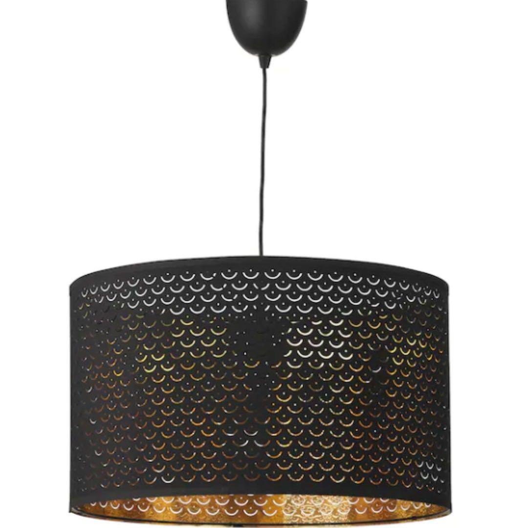 Ikea Pendant Ceiling Light Lamp Cord Set And Bulb Black