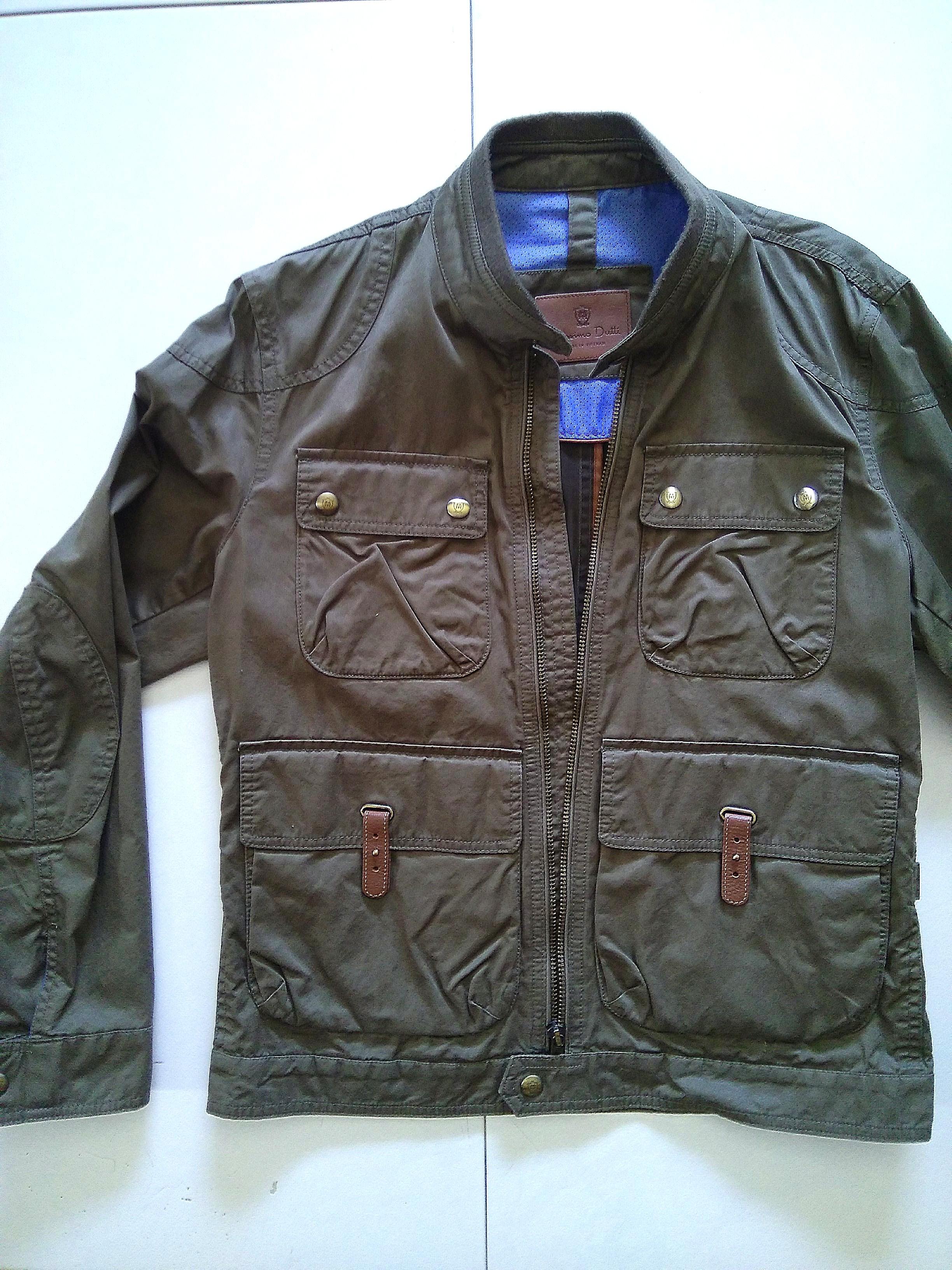 $275!! Massimo Dutti Army Safari Jacket/leather ( lv ap Rolex Nike adidas, Men's Fashion, Coats, and Outerwear on Carousell