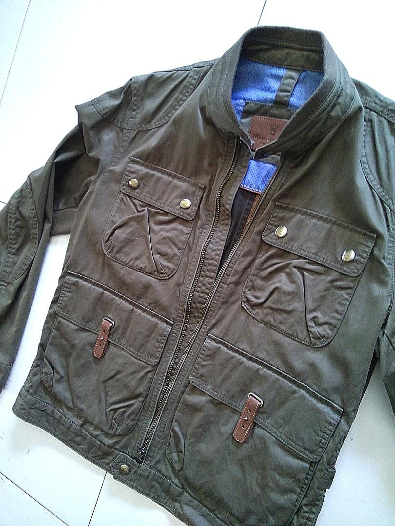 $275!! Massimo Dutti Army Safari Jacket/leather ( lv ap Rolex Nike adidas, Men's Fashion, Coats, and Outerwear on Carousell