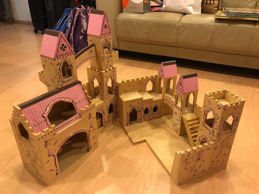Melissa & doug princess top castle wooden dollhouse furniture