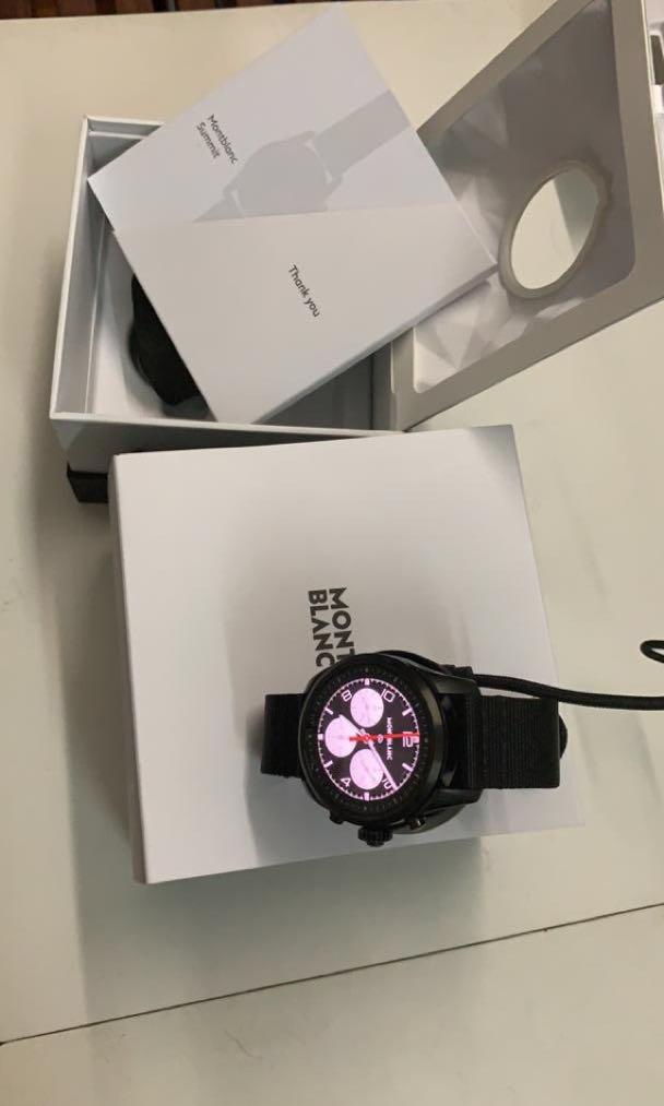 Mont Blanc Summit 2 Black Steel and Nylon Men s Fashion Watches
