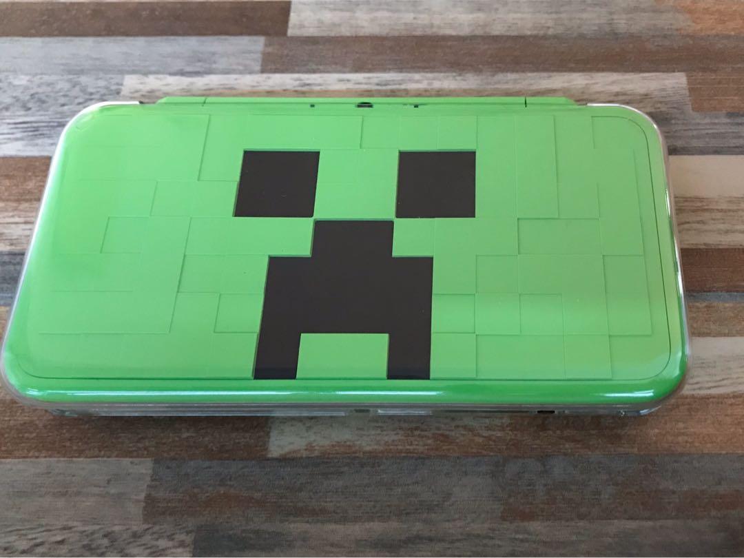 Nintendo 2ds LL Minecraft Creeper Edition with 128 gb memory card