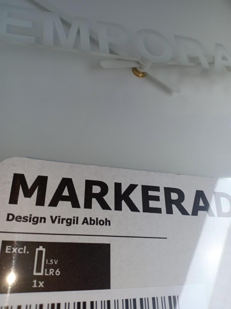 Ikea x Virgil Abloh Off White Clock MARKERAD Collection, Furniture & Home  Living, Home Decor, Wall Decor on Carousell