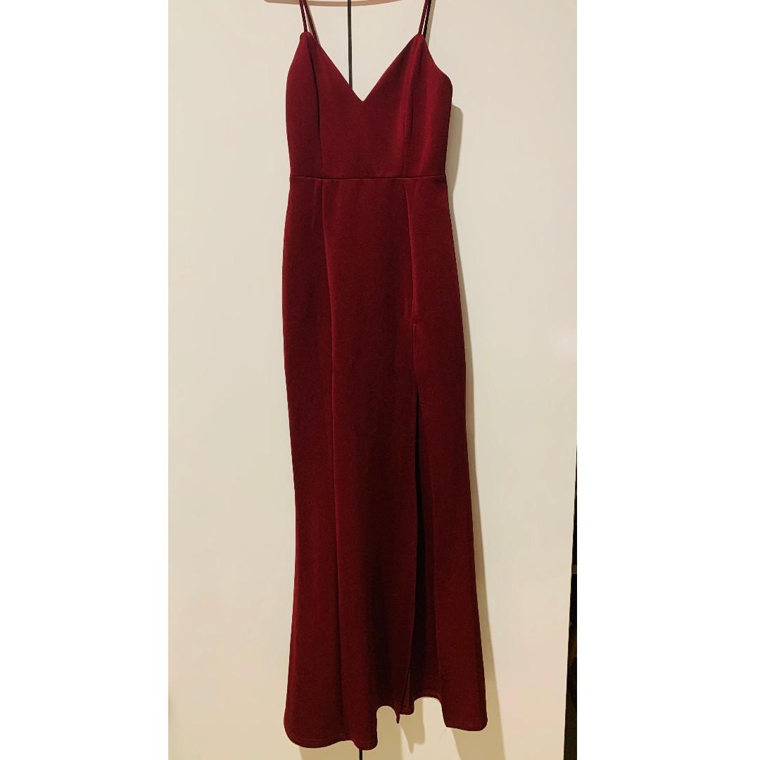 Dare to dream maxi dress in wine online