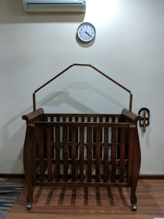 Solid Wood Baby Cot, Babies & Kids, Baby Nursery & Kids Furniture, Cots