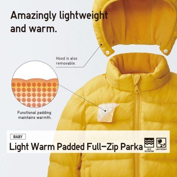 Light warm padded parka temperature hotsell