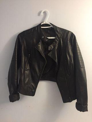 Black leather jacket