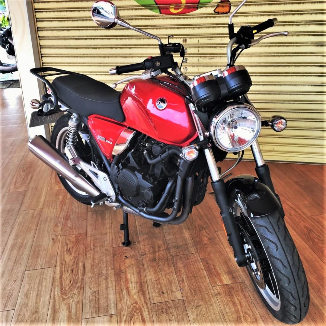 保固車 0元交車 2016 年sym 三陽sb 250 Sb250 機車雙碟限量經典復刻版優質車庫車 機車 新古保固在旋轉拍賣