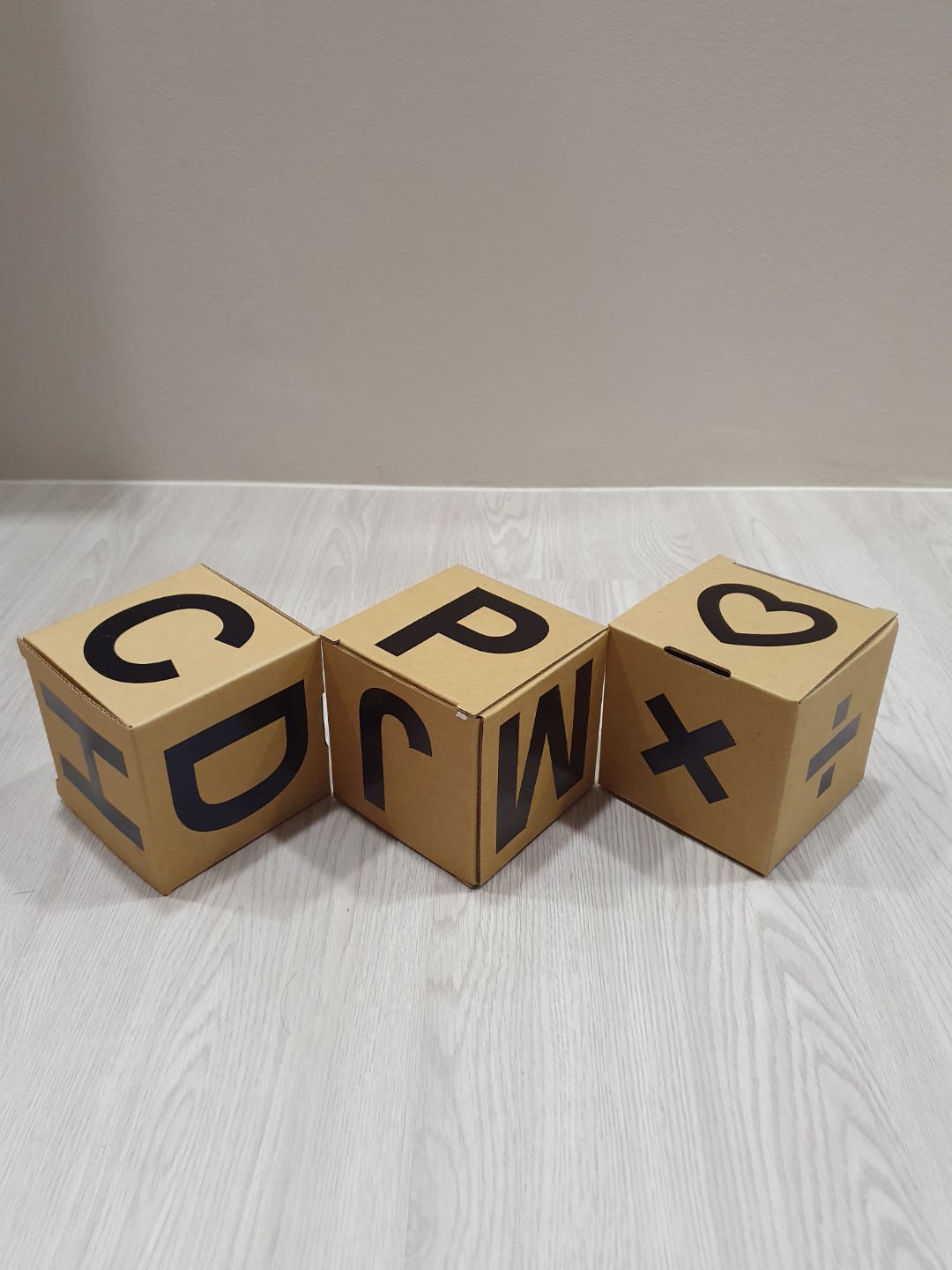 10cm cardboard alphabet blocks, Hobbies & Toys, Stationery & Craft