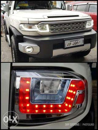 FJ cruiser Evoque Range Rover look DRL projector Headlamps grille