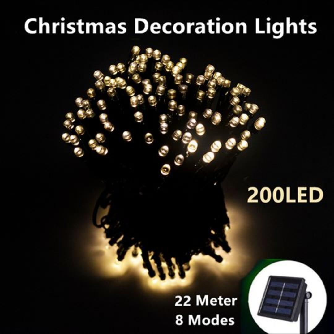 0led Christmas Tree Lights Waterproof Solar Xmas Decoration Lights 8 Mode Warm Home Furniture Home Tools And Accessories On Carousell