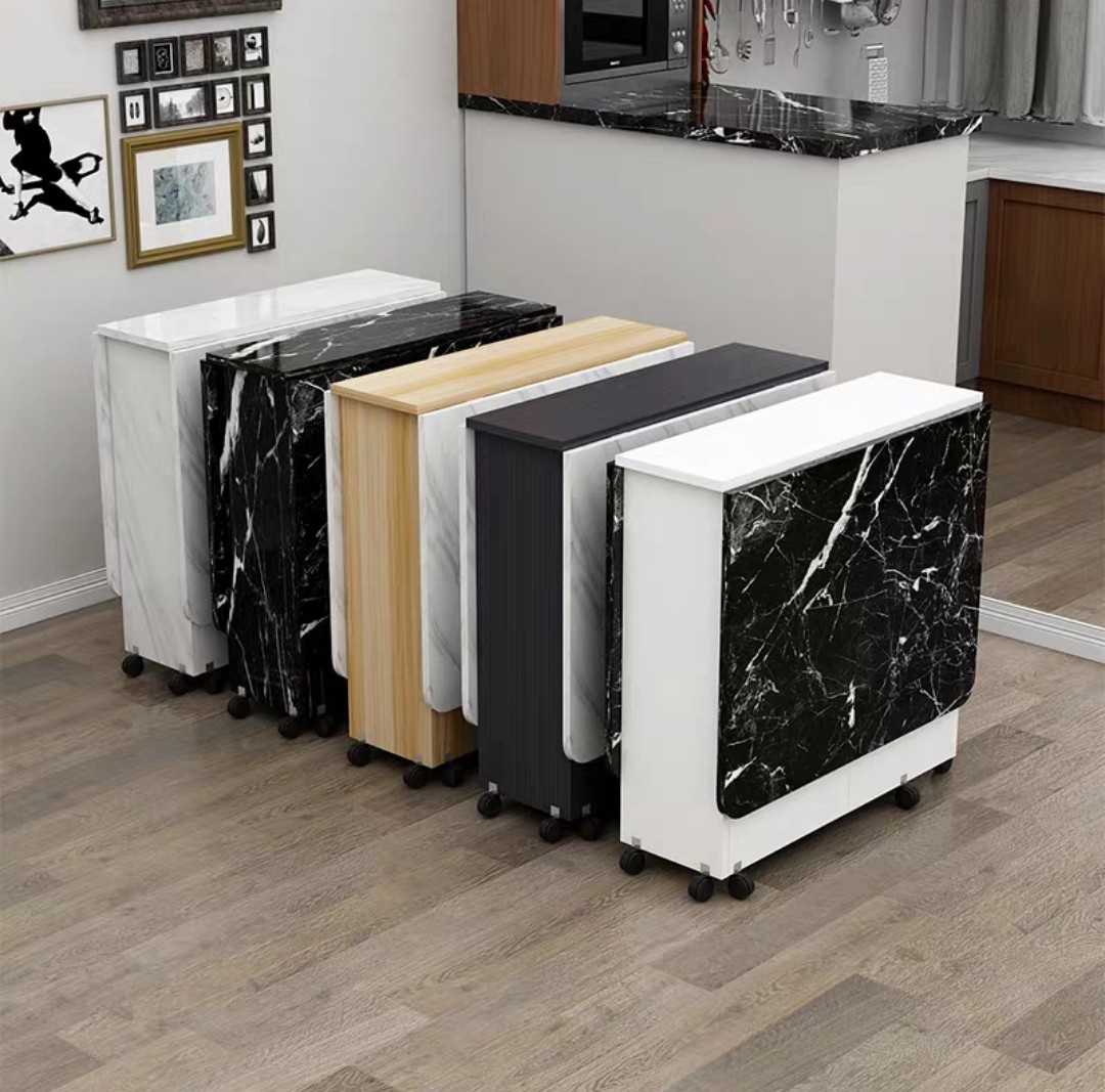 (訂貨價：560) 可摺疊餐桌 120140cm 大理石紋飯枱 折疊餐枱 蝴蝶枱 Dining Fold Table, 傢俬＆家居, 傢俬