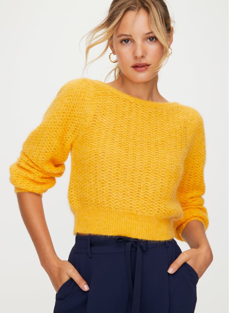 aritzia yellow sweater