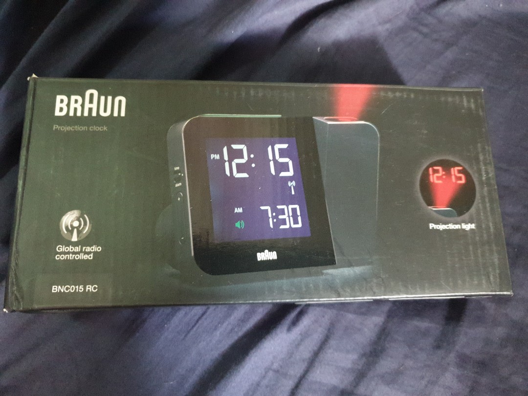 BNIB BRAUN Projection Clock, Furniture & Home Living, Home Decor
