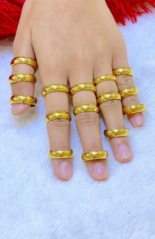 Cincin Belah Rotan Kosong Emas Korea Women S Fashion Jewellery On Carousell