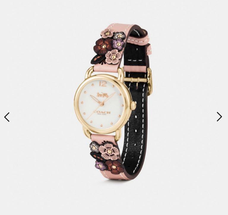 Coach delancey watch 2025 with floral applique