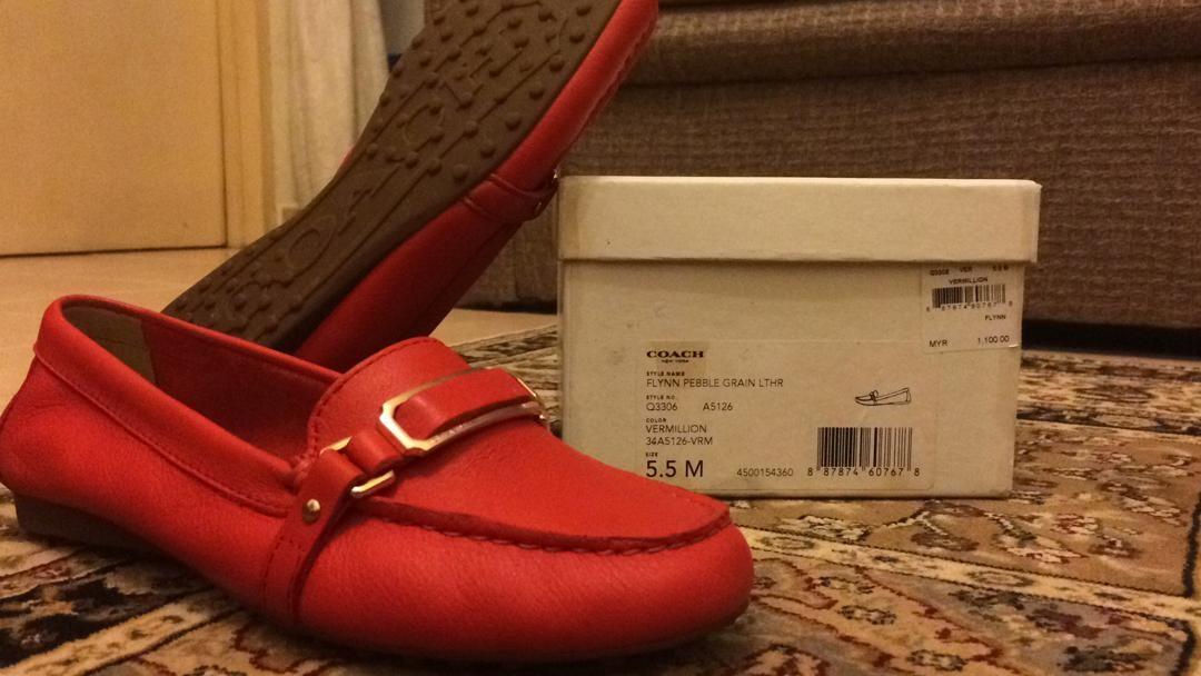 Coach red deals loafers