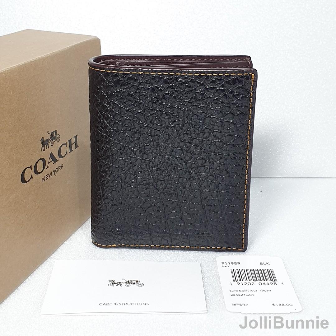 Coach men's 2025 slim coin wallet