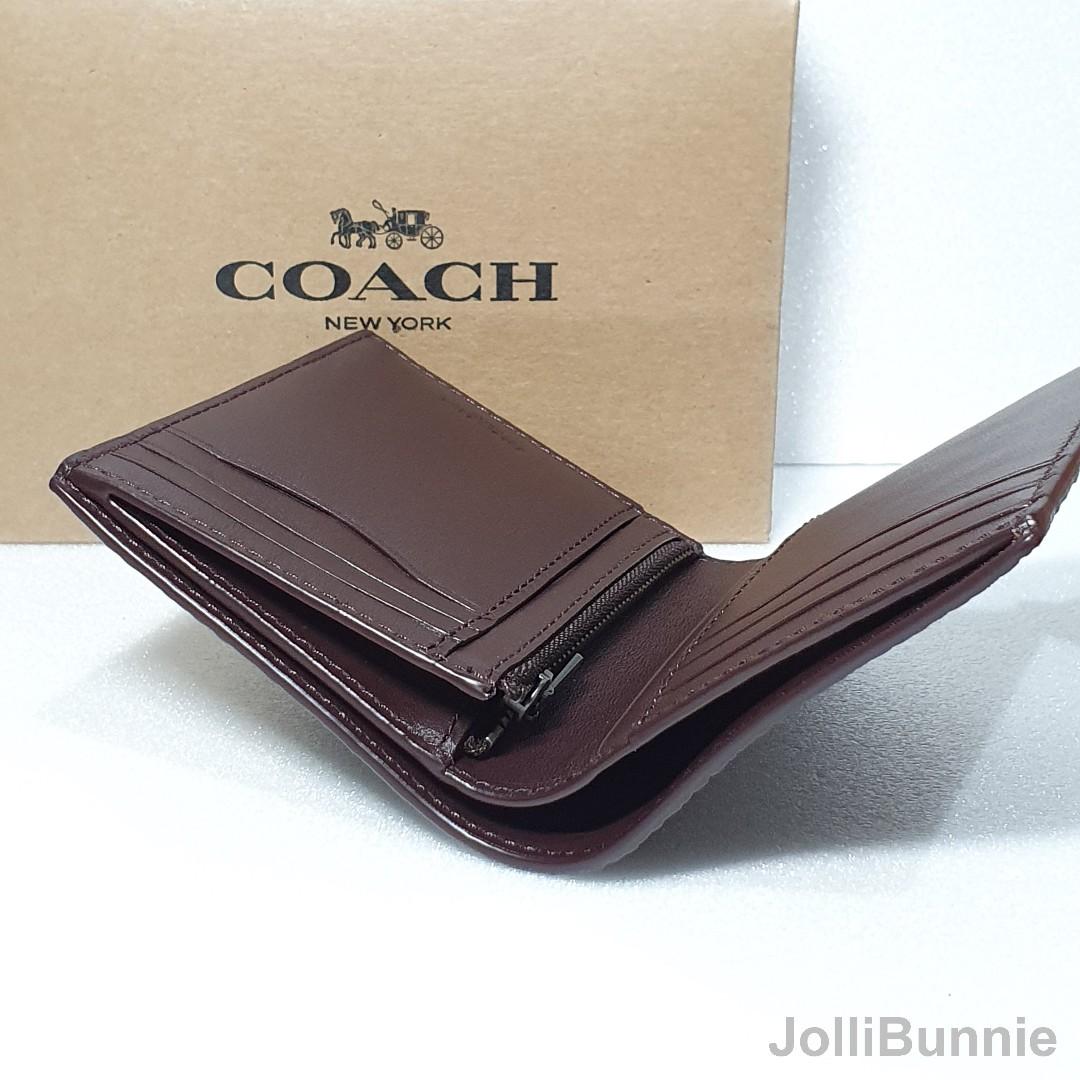 Coach slim coin wallet store
