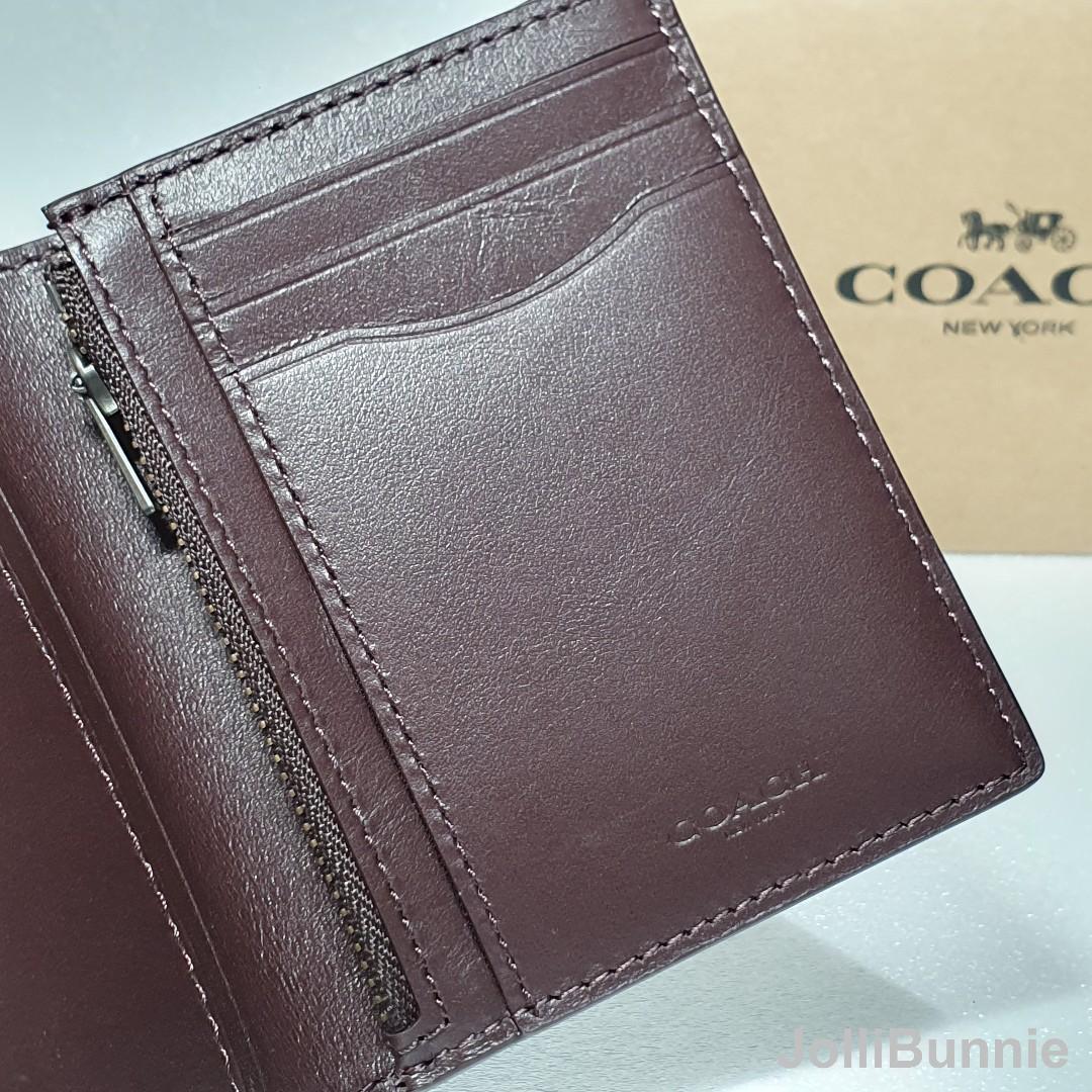 Coach men's slim coin wallet online