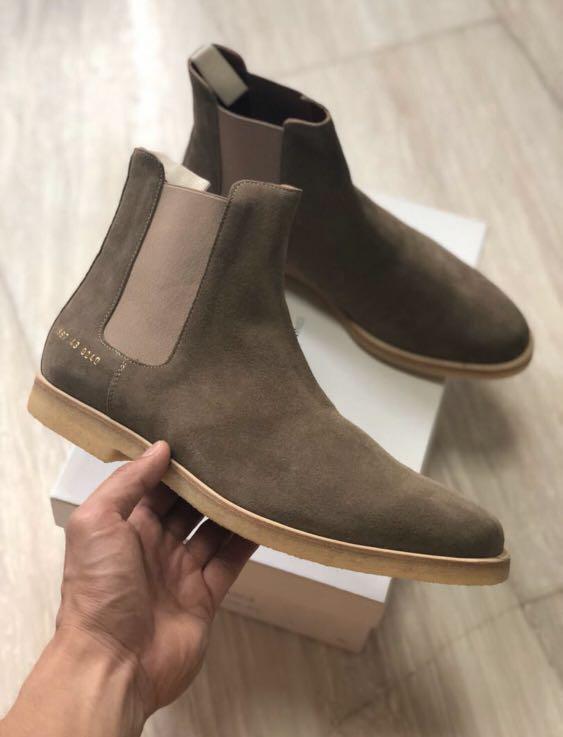 Common Projects Chelsea Boots Taupe Suede Men s Fashion Footwear Boots on Carousell