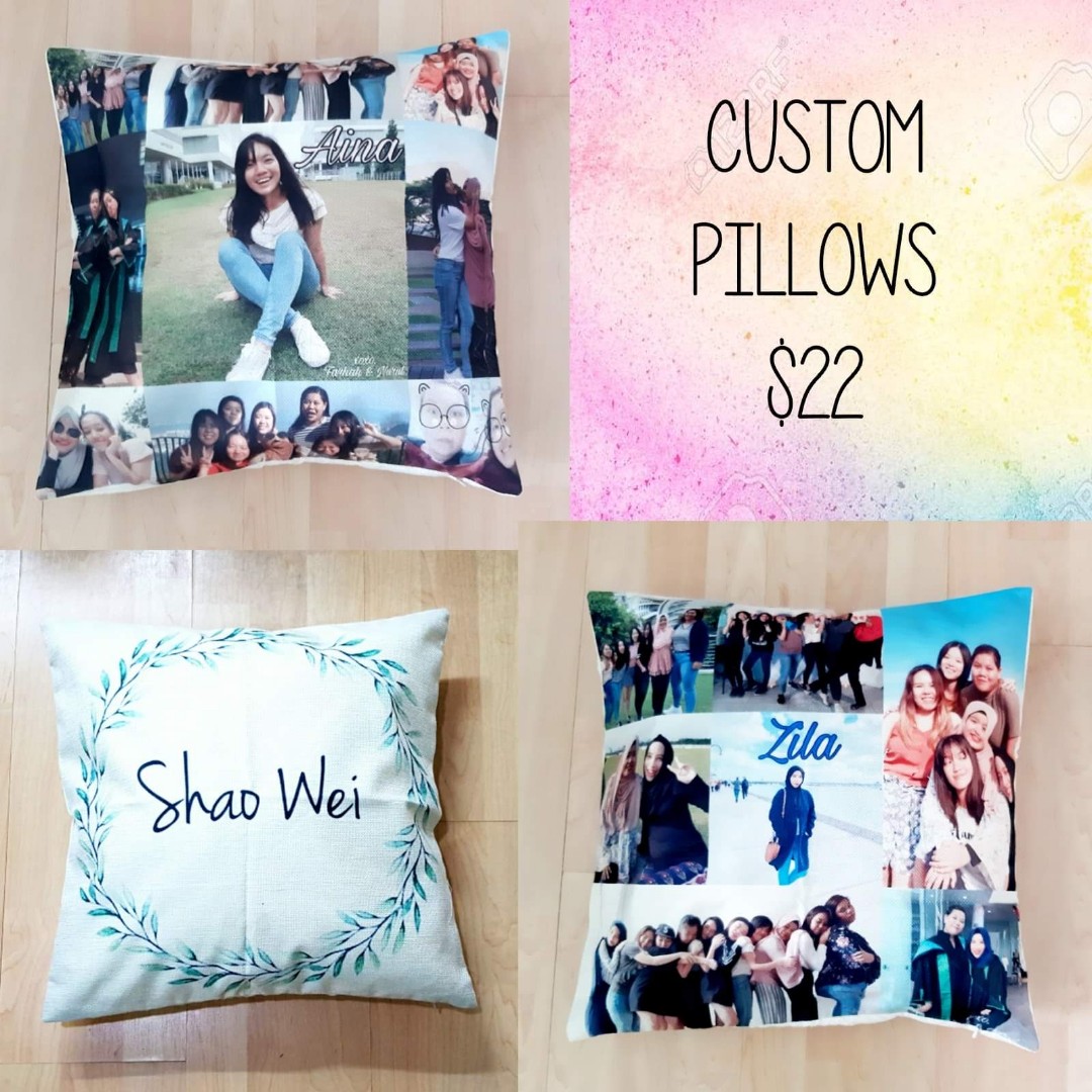 Customised pillow, Furniture, Home Decor, Cushions & Linen on Carousell