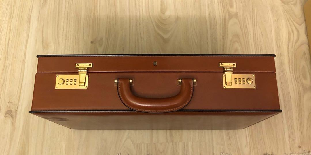 Etienne Aigner vintage box leather briefcase, Luxury, Bags