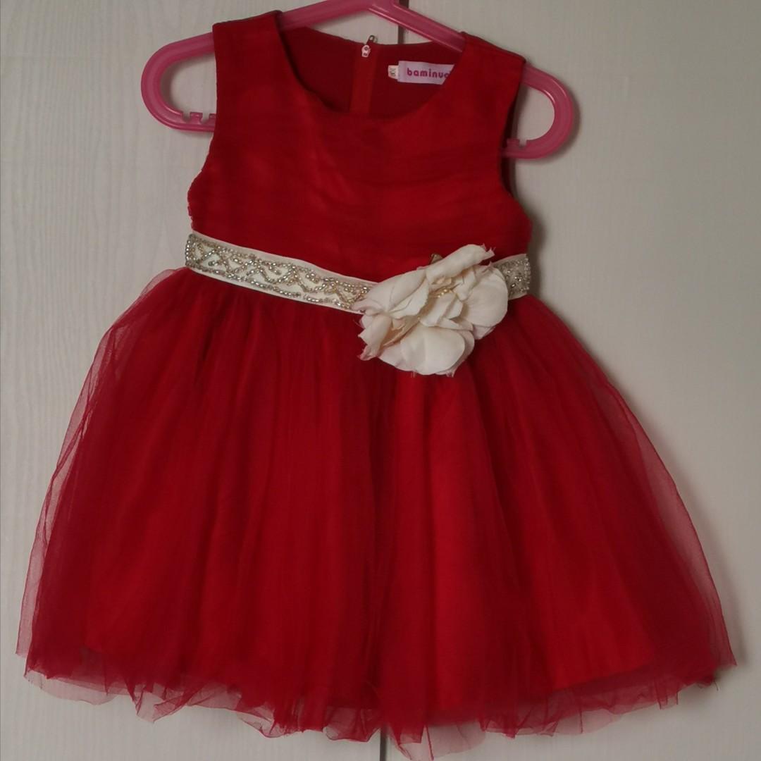 Girls red discount bridesmaid dresses