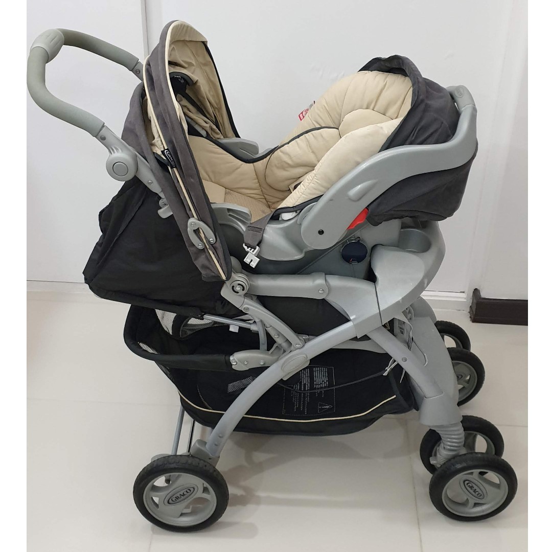 GRACO 4 Wheel Car Seat and Stroller Combo Preloved Babies Kids Going Out Strollers on Carousell