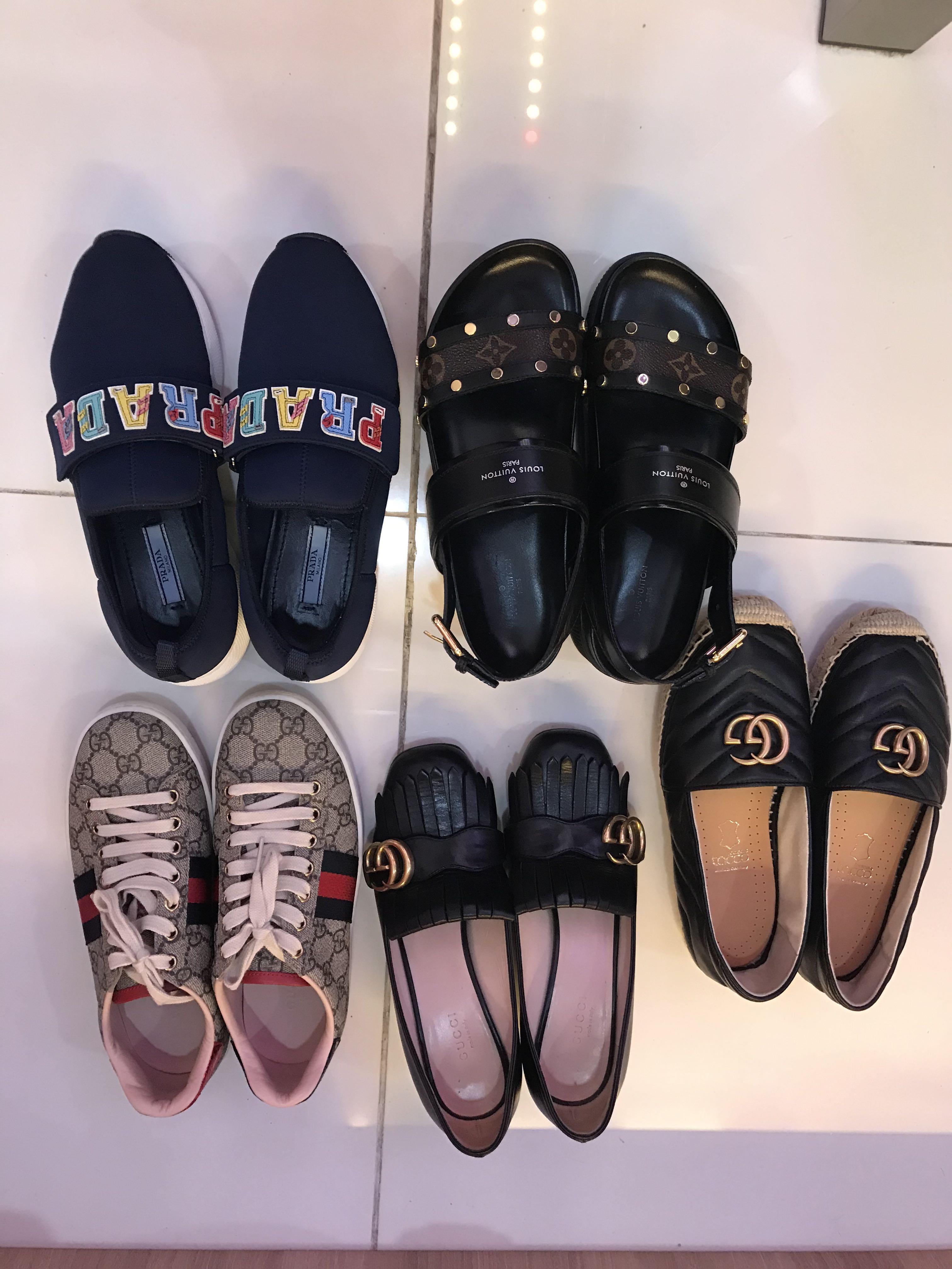 Prada and lv shoes