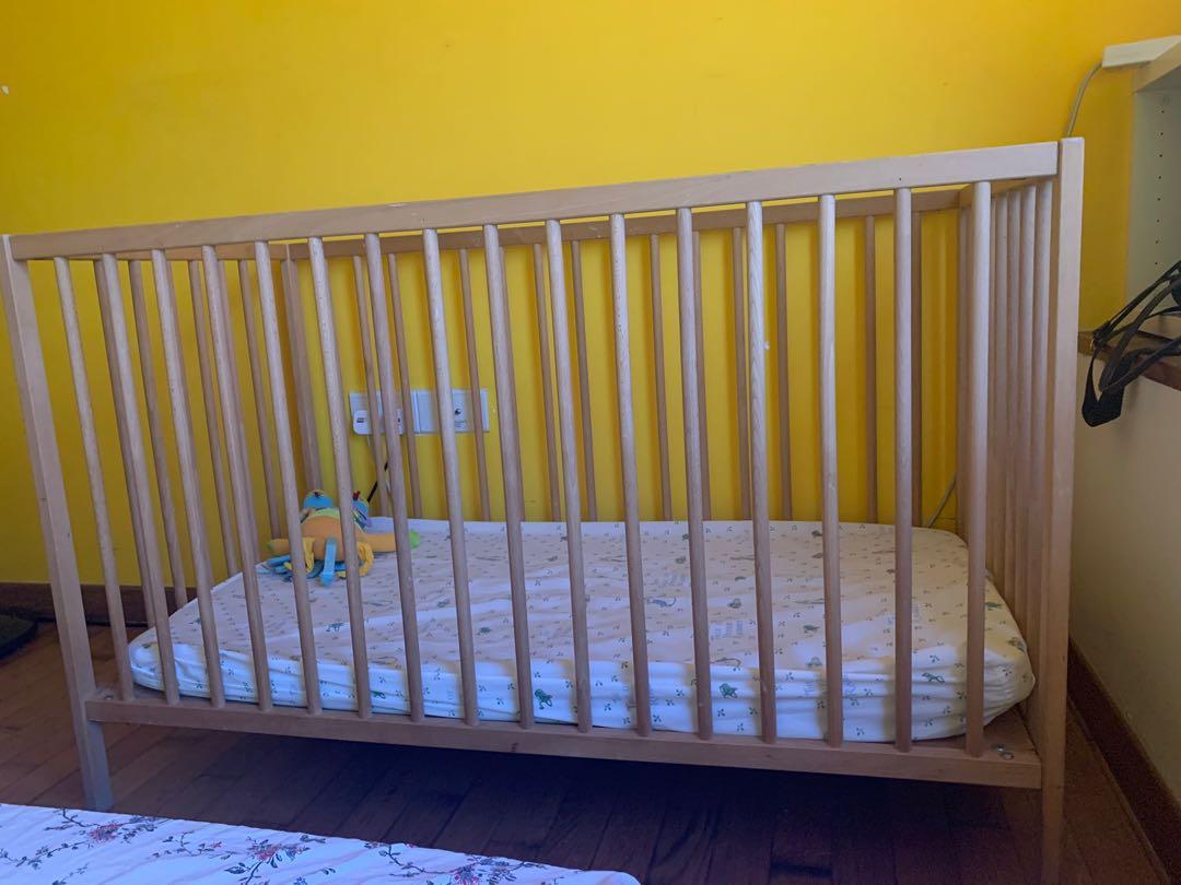 Ikea Baby Cot with Mattress, Babies & Kids, Baby Nursery & Kids