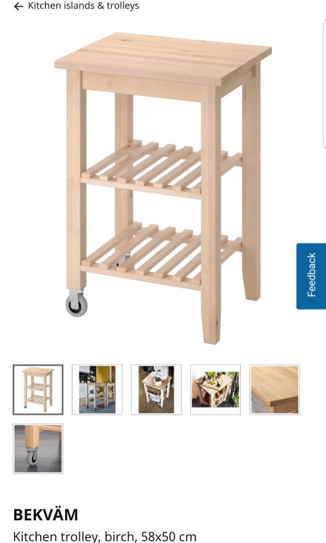 IKEA BEKVAM kitchen Trolley, Furniture & Home Living, Furniture