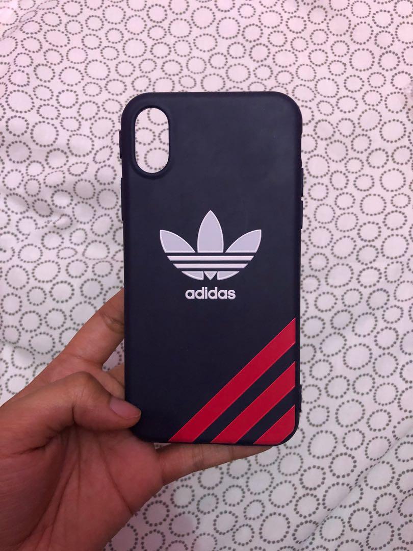 Iphone X Case Adidas Navy Red Line Telepon Seluler Tablet Aksesoris Tablet Handphone Casing Sarung Di Carousell
