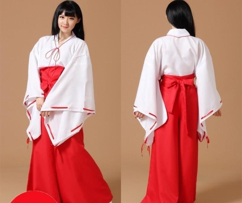 Japanese Anime Inuyasha Psychic Kikyo Kimono Cosplay Party
