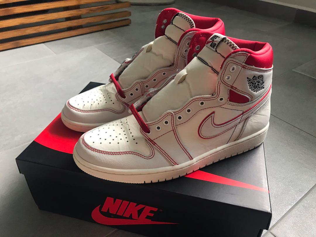 Jordan 1 Retro High Phantom Gym Red