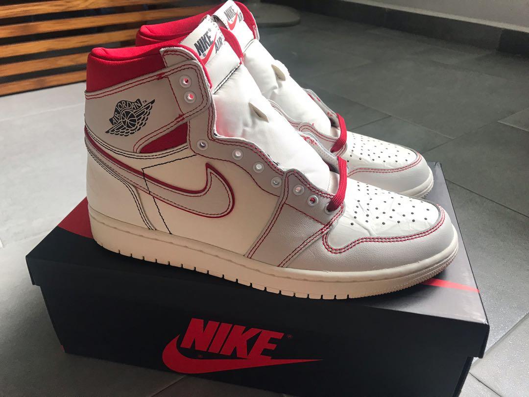 Nike air jordan 1 retro high phantom gym red hotsell