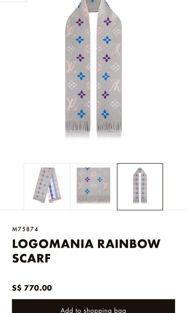 Louis Vuitton - Logomania Rainbow Scarf Noir
