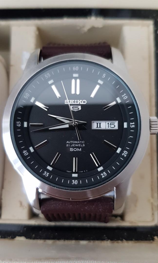Seiko 5 47mm Auotmatic watch free Silicon Strap, Mobile Phones & Gadgets,  Wearables & Smart Watches on Carousell