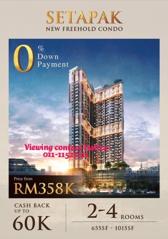 New launch setapak condo facing KLCC view booking fee 3k only