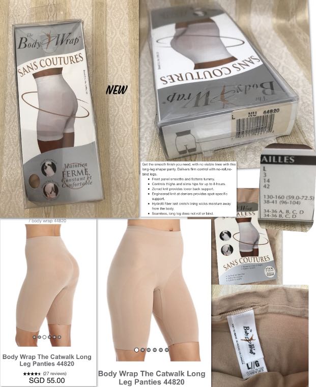 New US The Body Wrap Seamless Shapewear Long Leg Panties 44820,sz: L,  Women's Fashion, New Undergarments & Loungewear on Carousell