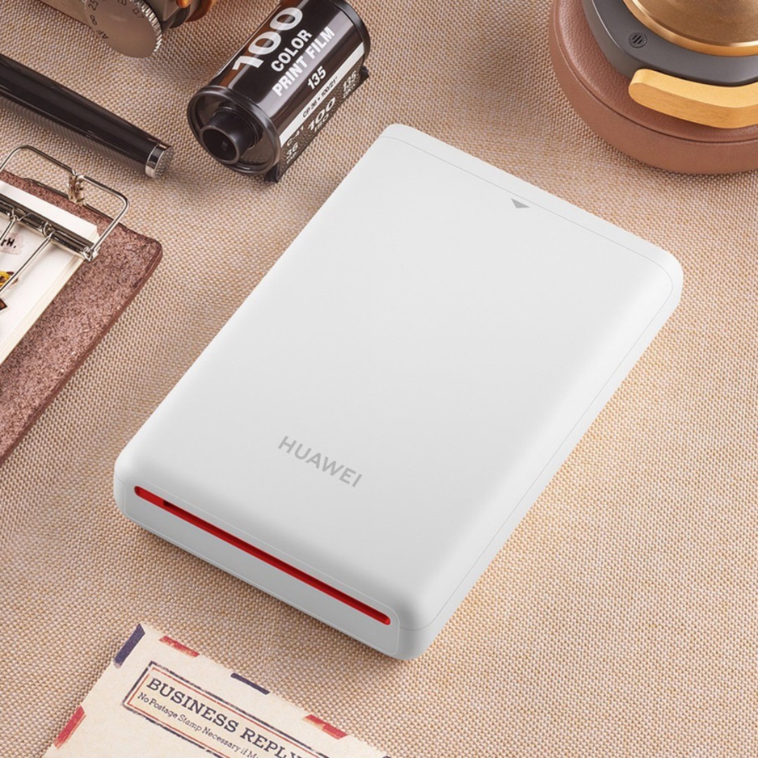 original huawei mini photo printer ar printer zink portable pocket printer bluetooth 4 1 300dpi support diy share 500mah cv80