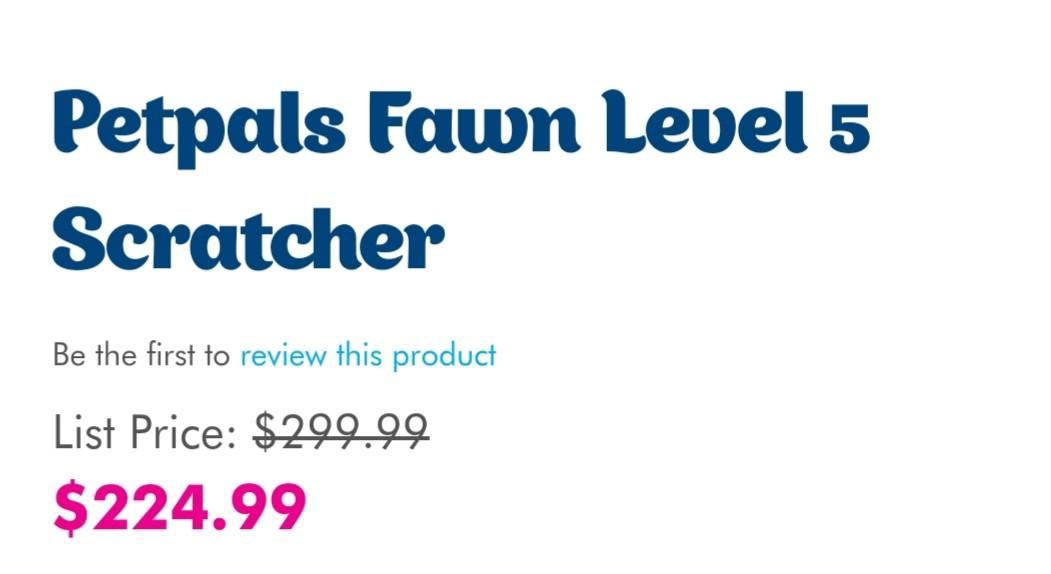 Petpals fawn on sale level 5 scratcher