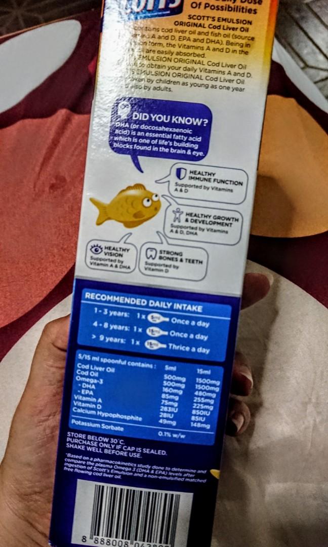 scott's emulsion original cod liver oil, Babies & Kids, Nursing