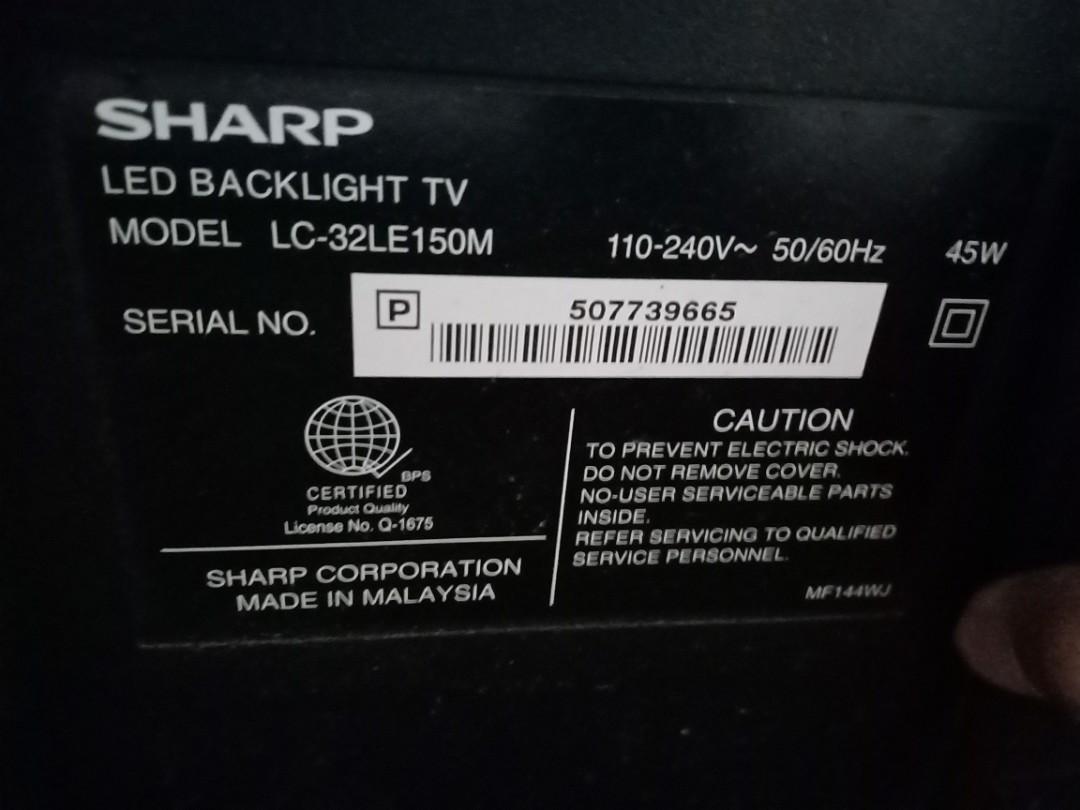 Sharp Inch 28 Tv Sharp Aquos LED TV 28 Inches, TV & Home Appliances, TV & Entertainment ...