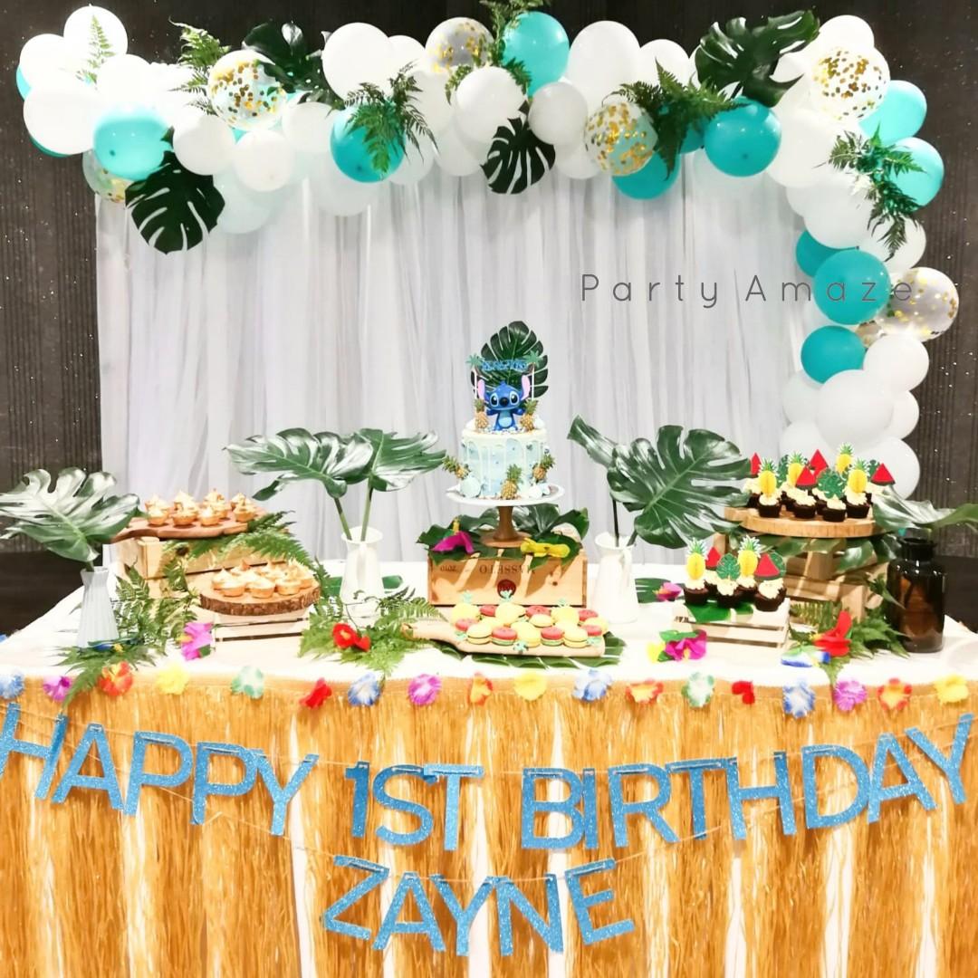 Stitch Organic Balloon Garland Customise Yours For Birthday