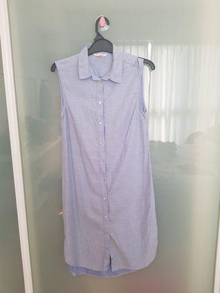 H&M Basic Sleeveless Button Up Dress