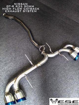 NISSAN GT-R R35 90MM HIGH FLOW CATBACK EXHAUST SYSTEM
