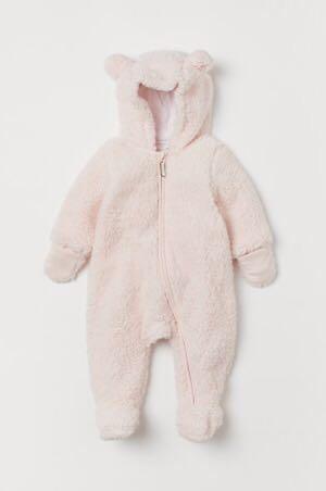 fluffy all in one baby suit