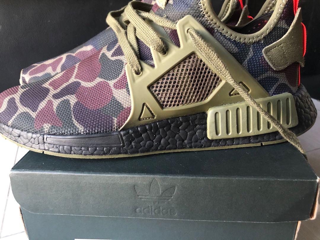 Adidas NMD XR1 camo custom black boost paint Men s Fashion Footwear Sneakers on Carousell